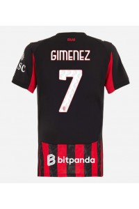 Fotbalové Dres AC Milan Santiago Gimenez #7 Dámské Domácí Oblečení 2025-26 Krátký Rukáv
